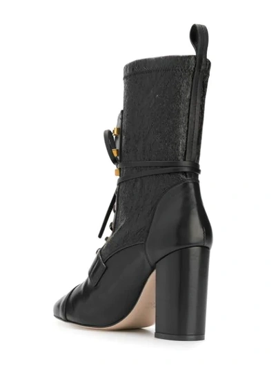 Shop Stuart Weitzman Veruka Lace-up Boots - Black