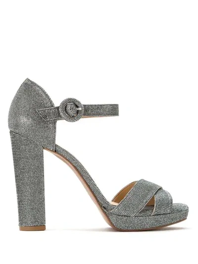 Shop Tufi Duek Metallic Sandals In Grey