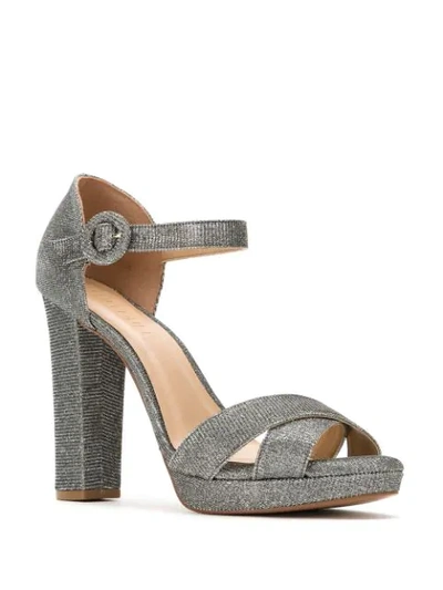 Shop Tufi Duek Metallic Sandals In Grey