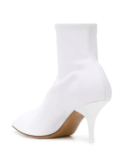 Shop Valentino Vltn Sock Booties In White