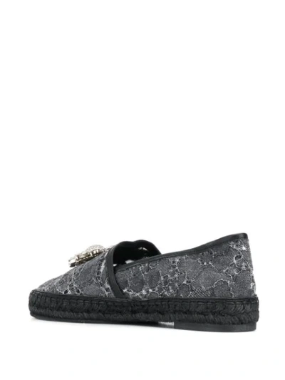 Shop Philipp Plein Skull Espadrilles In Black