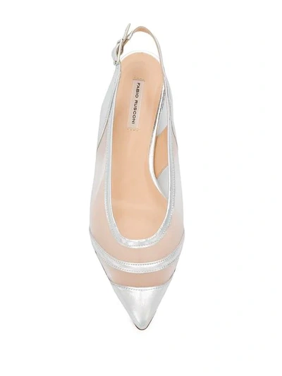 Shop Fabio Rusconi Slingback Ballerina Shoes - Silver
