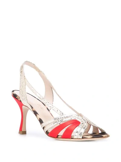 Shop Gia Couture Leopard Print Sandals In Red