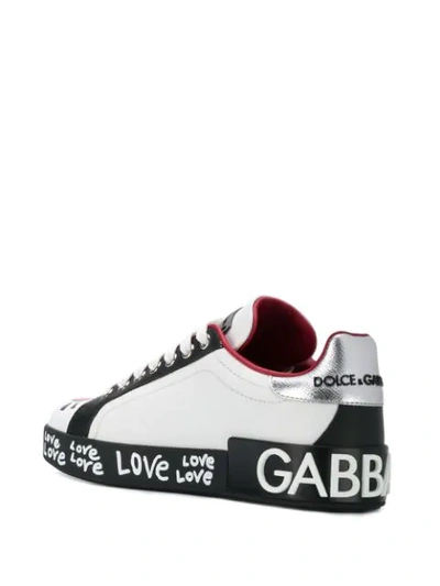 Shop Dolce & Gabbana Love Sneakers In White