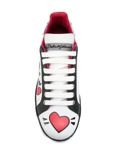 Shop Dolce & Gabbana Love Sneakers In White