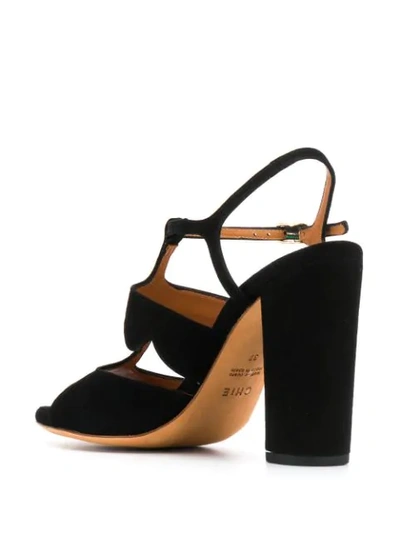 Shop Chie Mihara Scalloped Heeled Sandals In Black