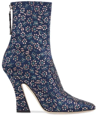 Shop Fendi Ffreedom Ankle Boots In Blue