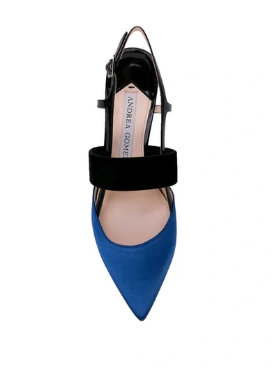 Shop Andrea Gomez Greta Mules In Navy