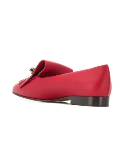 Shop Valentino Garavani Uptown Loafers In 0ro Rosso V