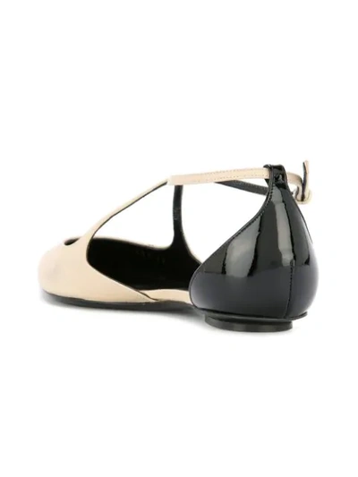 pointed crossover ballerina shoes