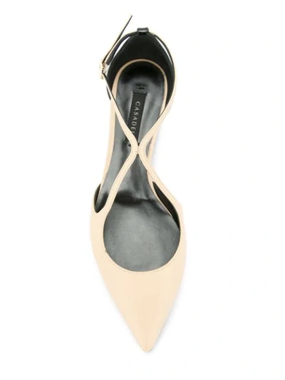 pointed crossover ballerina shoes