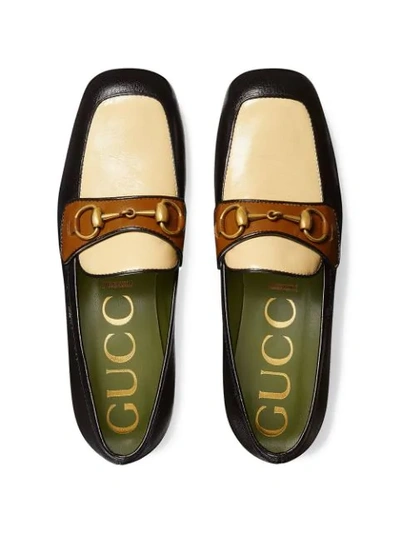 Shop Gucci Leather Platform Loafer With Horsebit In Black