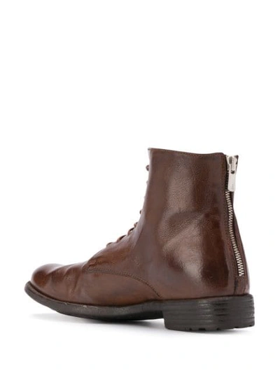 Shop Officine Creative Lace-up Ankle Boots In Brown