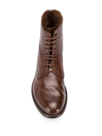 Shop Officine Creative Lace-up Ankle Boots In Brown