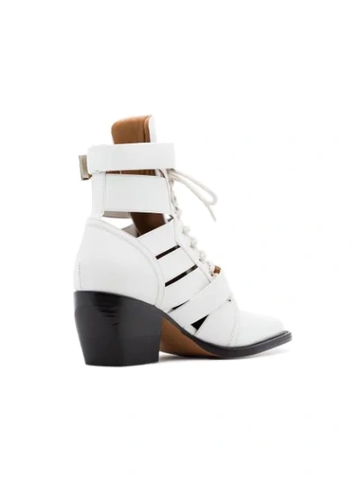 Shop Chloé Rylee 60 Ankle Boots In White