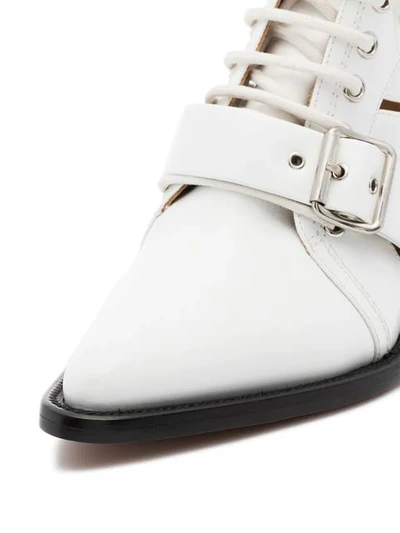 Shop Chloé Rylee 60 Ankle Boots In White