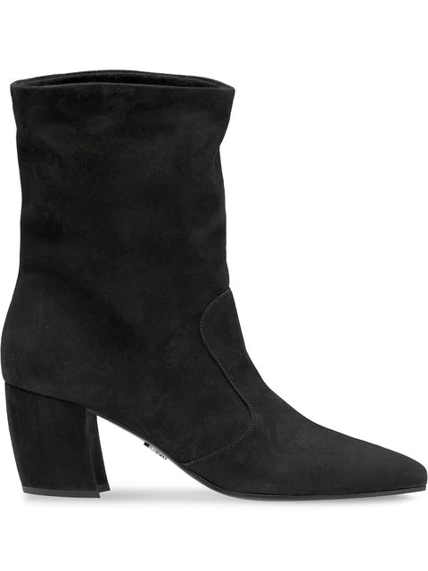 prada pointed toe ankle boots