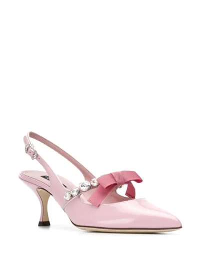Shop Dolce & Gabbana Lori Slingback Pumps In Pink