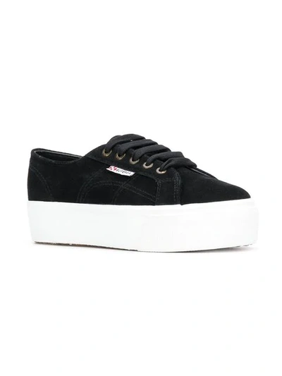 Shop Superga Linea Up Down Sneakers In Black