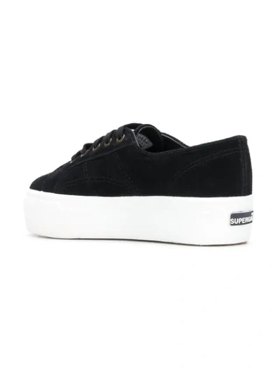 Shop Superga Linea Up Down Sneakers In Black