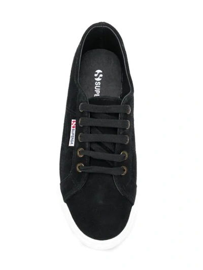 Shop Superga Linea Up Down Sneakers In Black