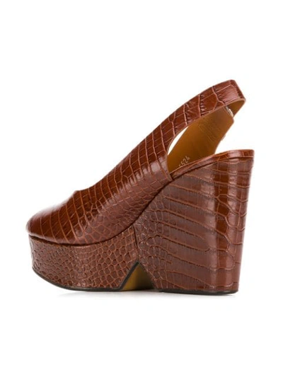 Shop Clergerie Always Wedge Sandals In Brown