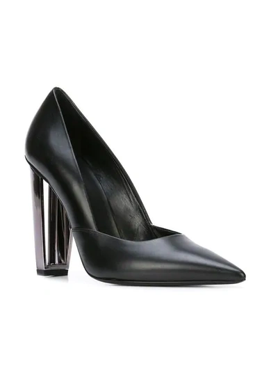 Shop Poiret Metallic-heel Pumps In Black
