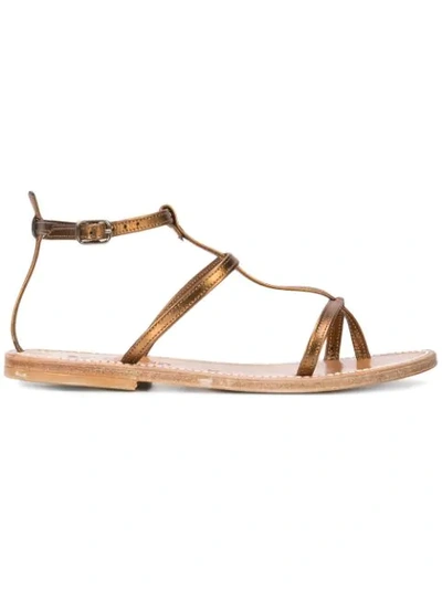 Shop Kjacques Gina Sandals In Brown