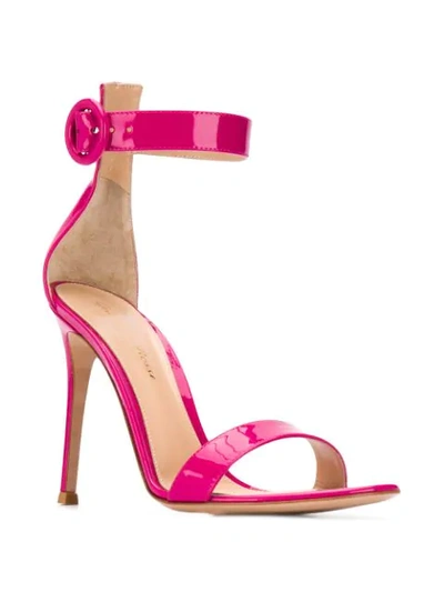 Shop Gianvito Rossi Patent Sandals In Pink