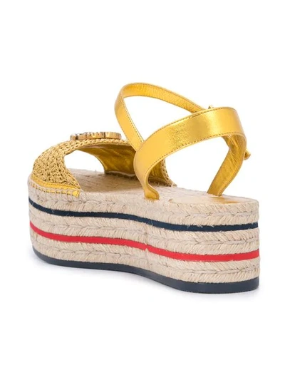 Gucci Lilibeth Platform Espadrille Sandals In Neutrals ModeSens