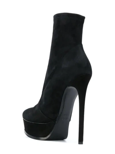 Shop Casadei Platform Ankle Boots In Black