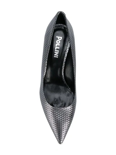 Shop Pollini Pointed Heel Pumps In Grey