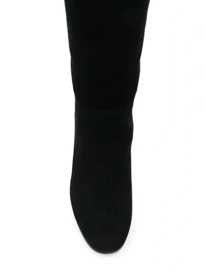 Shop L'autre Chose Over The Knee Boots In Black