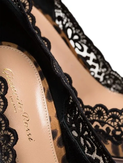 GIANVITO ROSSI LEOPARD PRINT 105 PUMPS - 黑色