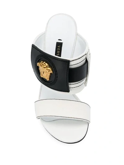Shop Versace Wedge-sandalen Mit Medusa In White