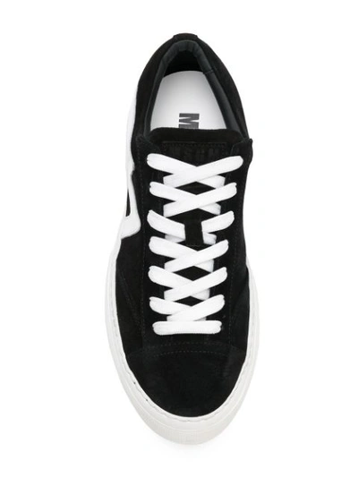 Shop Msgm Platform Sole Sneakers - Black