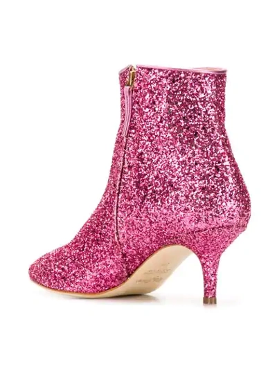 Shop Polly Plume 'janis' Stiefel Mit Glitzer In Pink