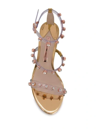 Shop Sophia Webster Embellished Stud Sandals In Gold
