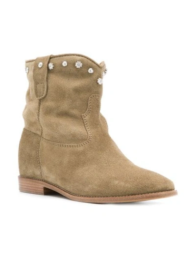 Shop Isabel Marant Classic Ankle Boots In Neutrals
