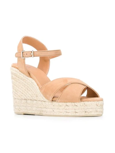 Castaã±er Blaudell Espadrille Wedge Sandals In Neutrals