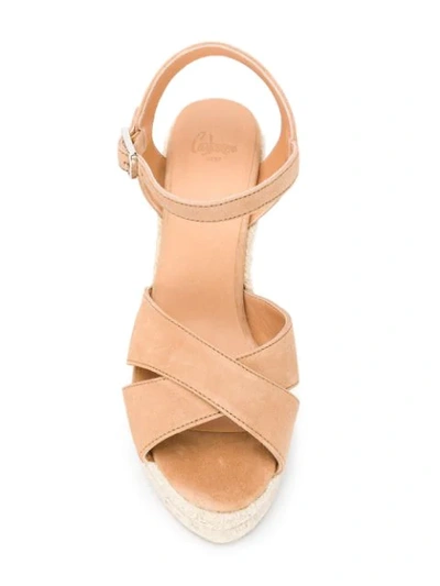 Castaã±er Blaudell Espadrille Wedge Sandals In Neutrals