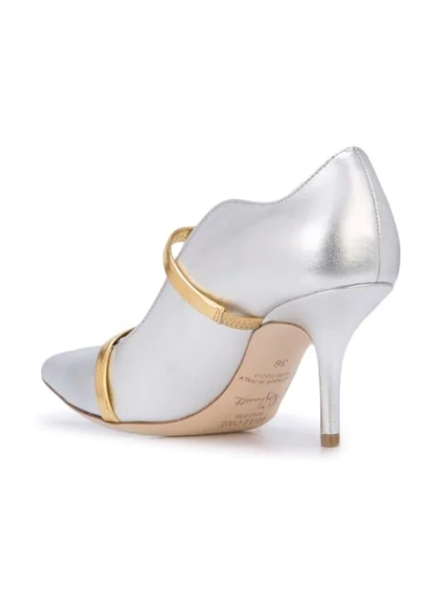 Shop Malone Souliers Maureen Pumps In Silver/gold