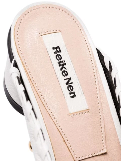 Reike Nen Sue 30mm Studded Ankle-tie Mules In White