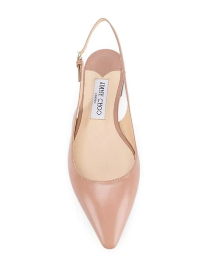 Shop Jimmy Choo Erin Ballerina Shoes In Neutrals