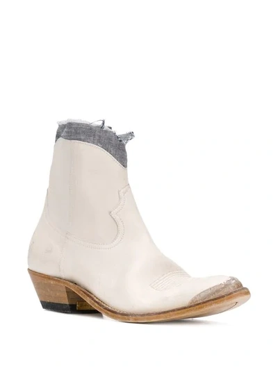 Shop Golden Goose Western Pointed Boot In White