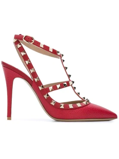 Shop Valentino Garavani Rockstud Pumps In Red