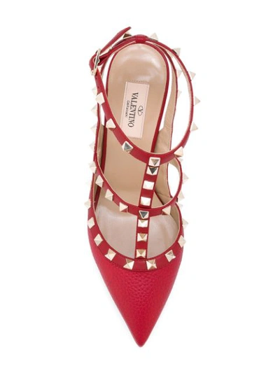 Shop Valentino Garavani Rockstud Pumps In Red