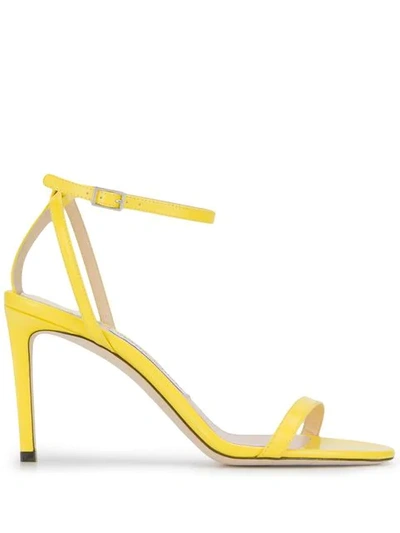 Shop Jimmy Choo Minny 85mm Sandals In Yellow