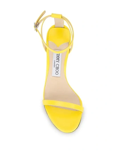 Shop Jimmy Choo Minny 85mm Sandals In Yellow