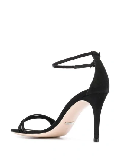 Shop Gucci Open Toe Stiletto Sandals In Black